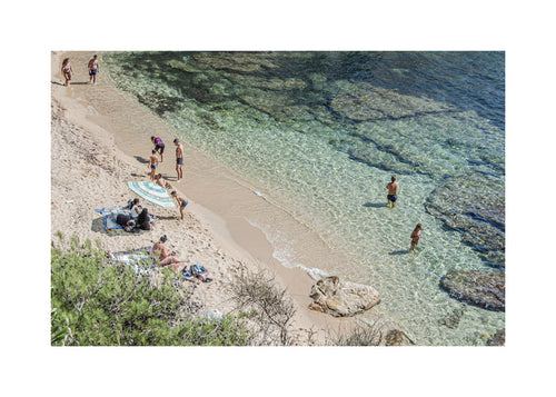 Plakat krajobrazowy: plaża z lotu ptaka