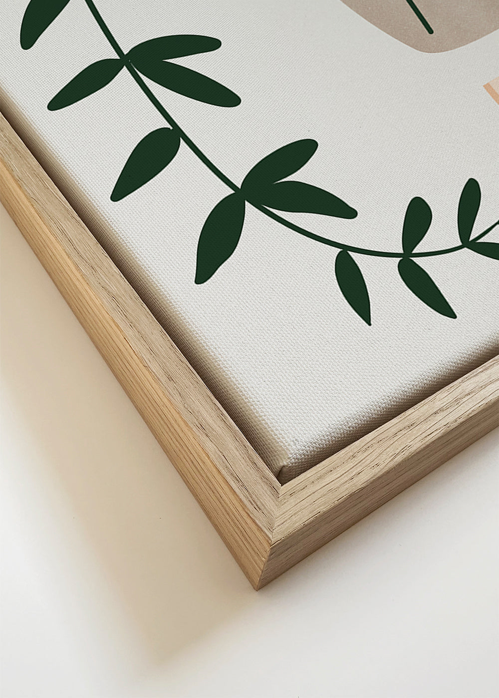 Sztuka do kuchni z kawą i gałązką botaniczną