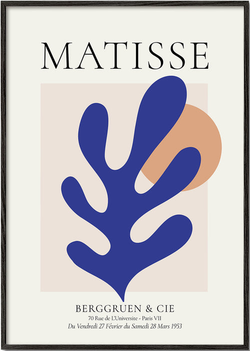 Ilustracja Matisse niebieski liść
