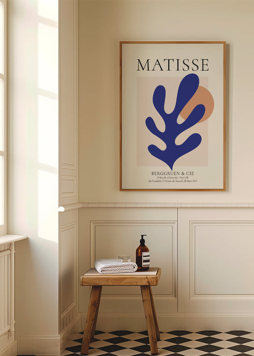 Ilustracja Matisse niebieski liść
