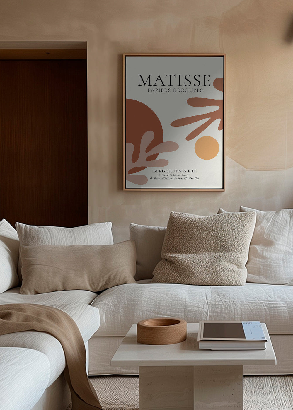 Wintage plakat inspirowany wycinankami Matisse'a
