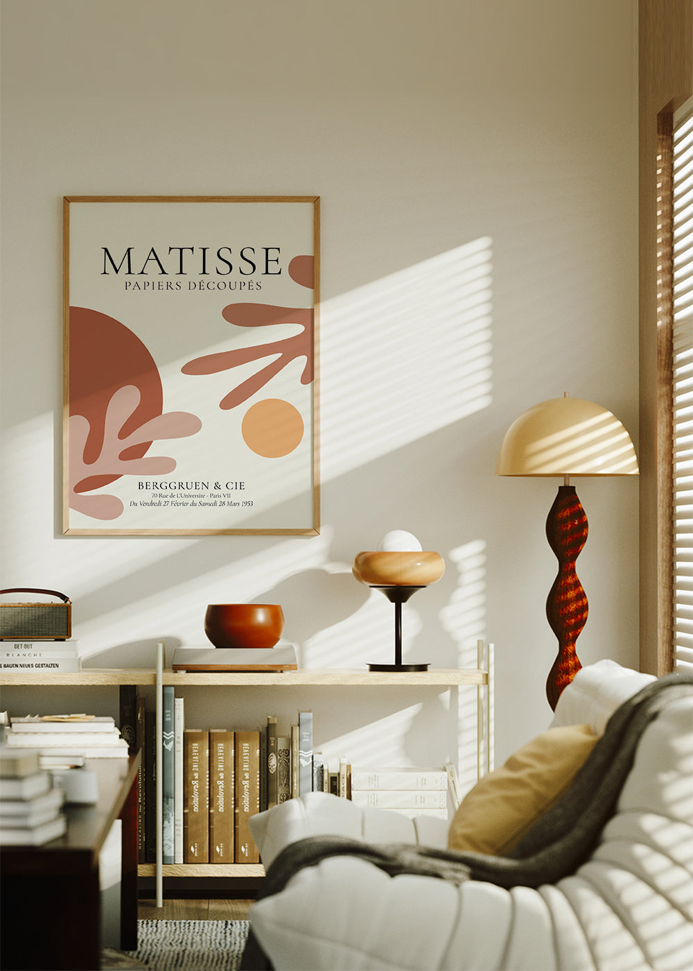 Wintage plakat inspirowany wycinankami Matisse'a