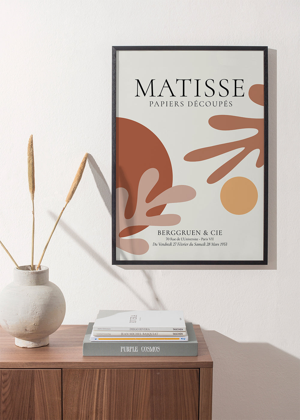 Wintage plakat inspirowany wycinankami Matisse'a