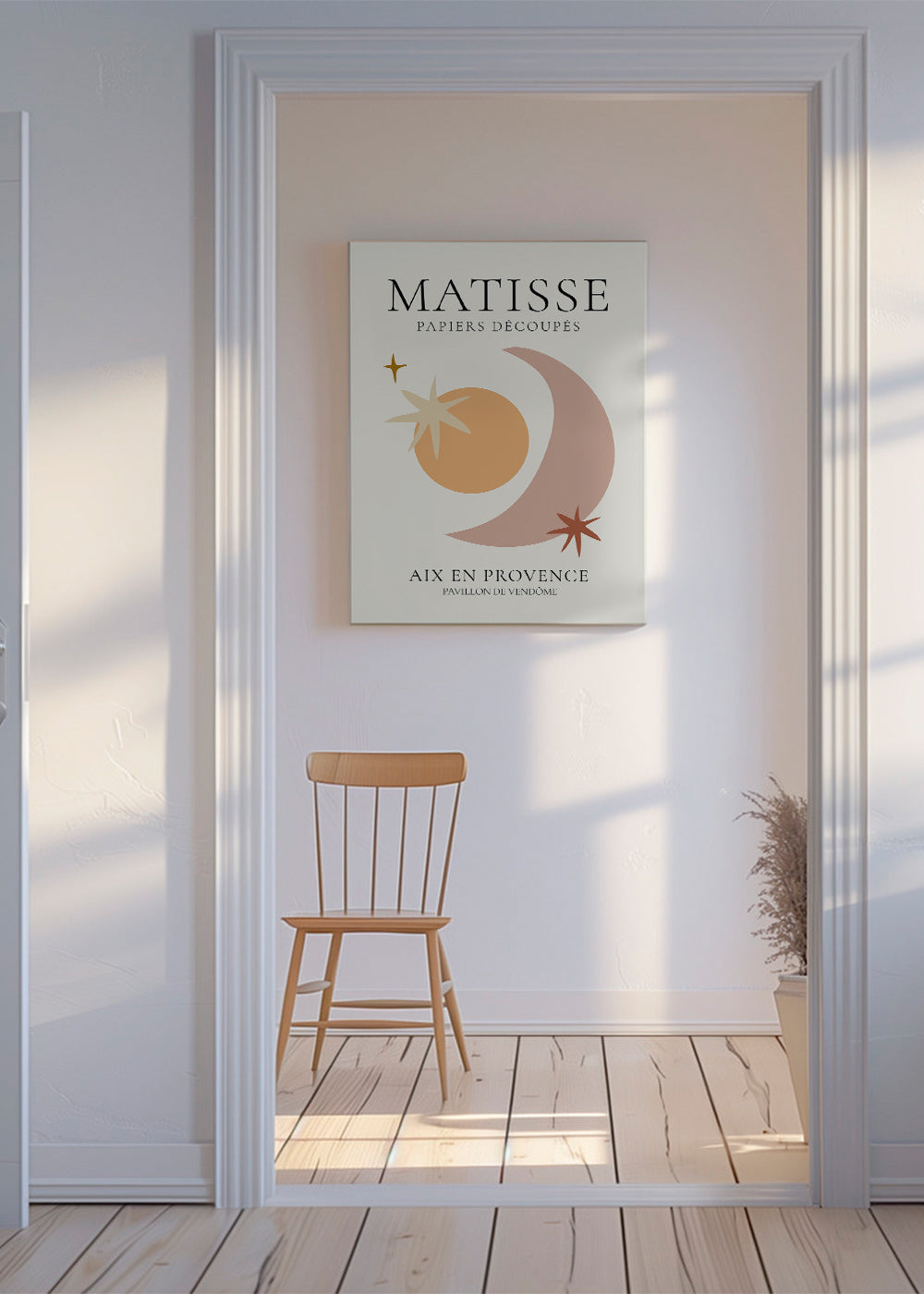 Ilustracja Matisse papiers découpés w pastelowych tonach