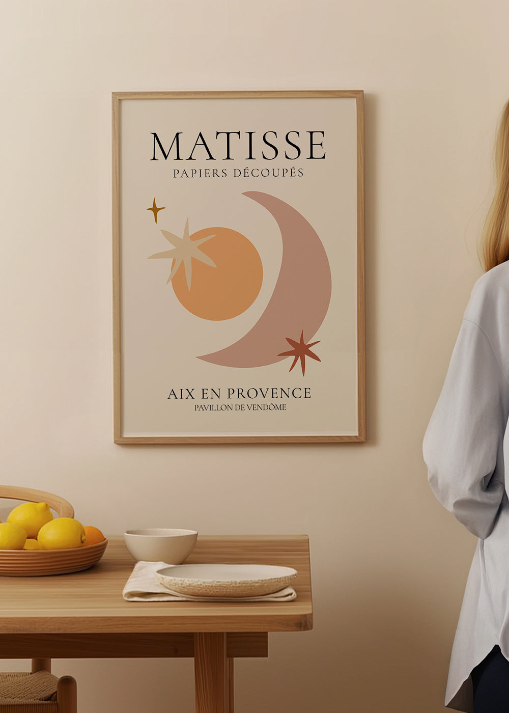 Ilustracja Matisse papiers découpés w pastelowych tonach