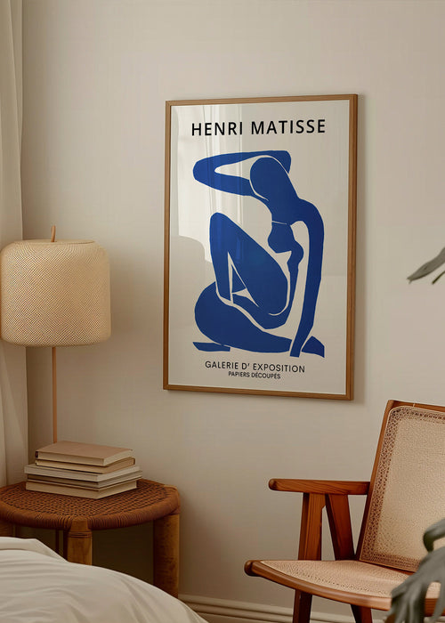 Ilustracja niebieskiej sylwetki kobiecej wyciętej