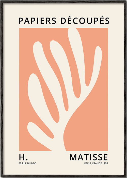 Plakat botaniczny Matisse papier wycięty pomarańczowy