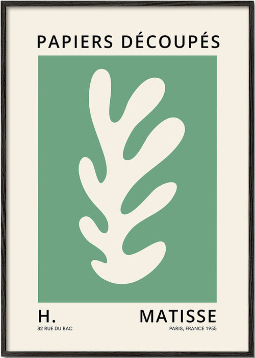 Plakat botaniczny z wyciętym liściem