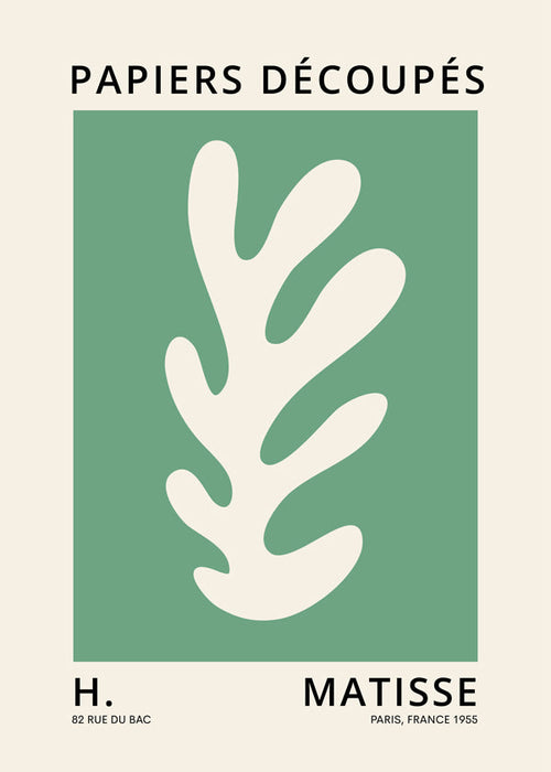 Plakat botaniczny z wyciętym liściem