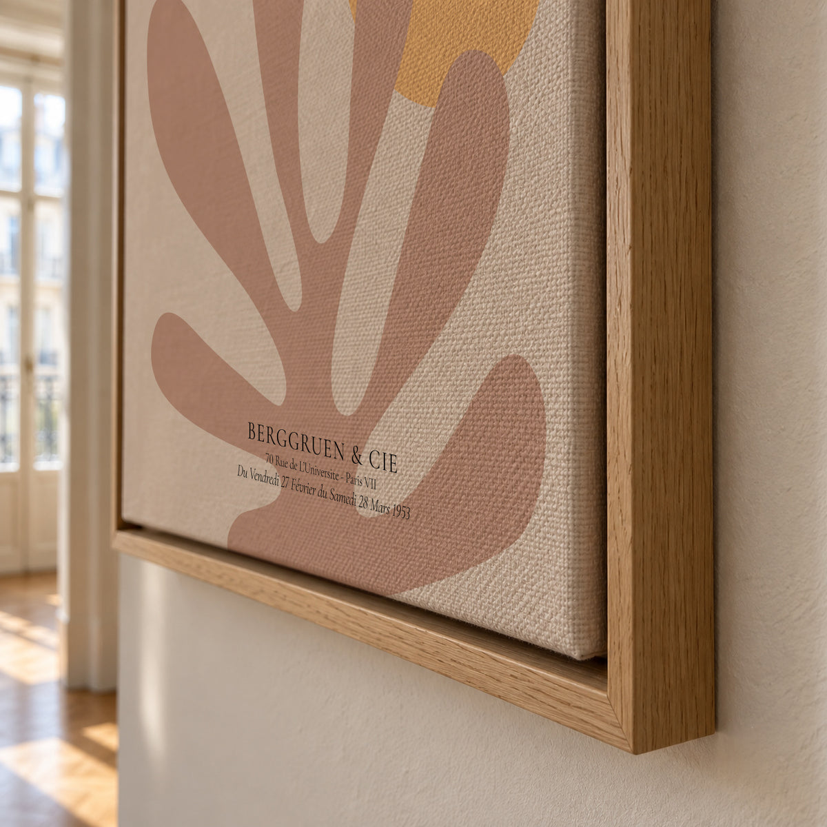 Henri Matisse papiers découpés XXI - Framed canvas detail