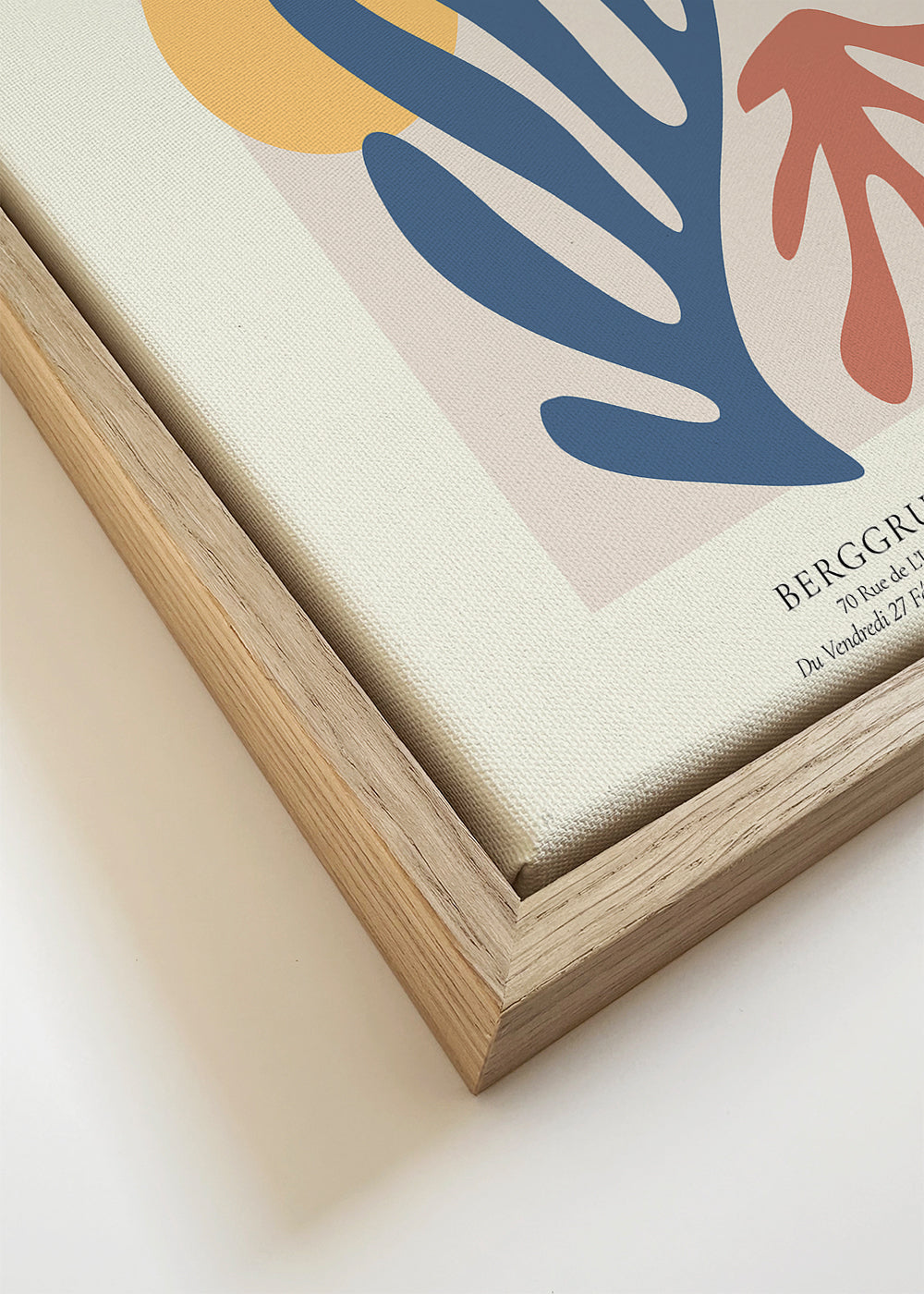 Ilustracja Matisse papiers découpés niebieski i koral