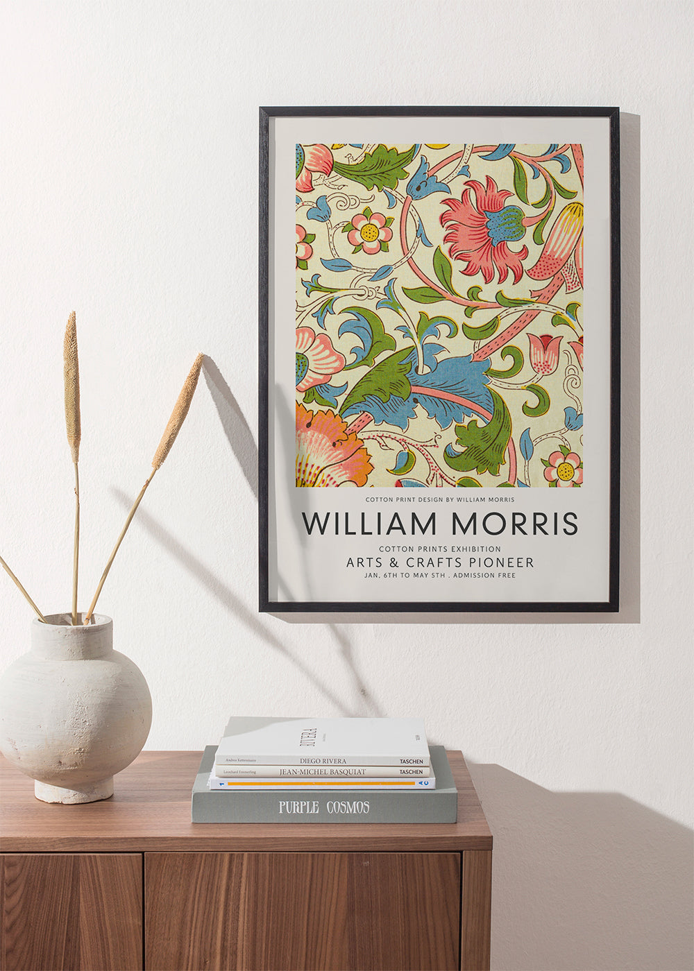 Plakat botaniczny William Morris wzór kwiatowy