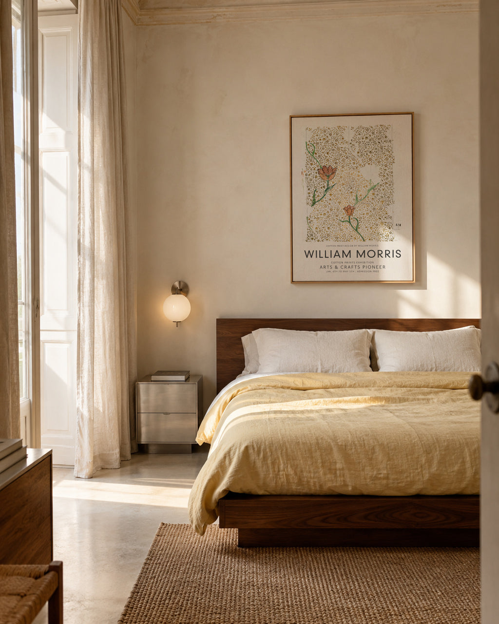 William Morris pattern II - Framed canvas in an interior