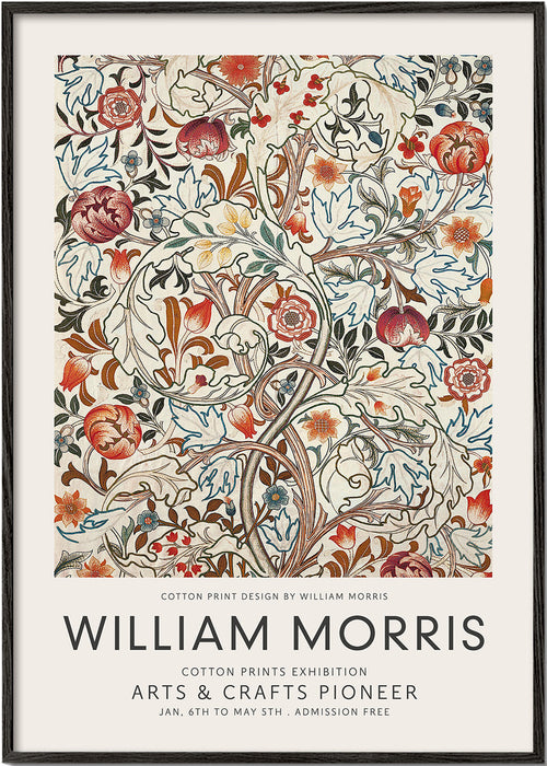 Plakat botaniczny William Morris wzór kwiatowy