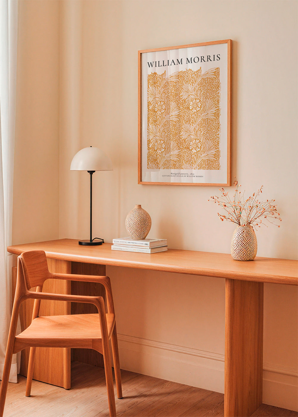 Plakat botaniczny William Morris motyw Marigold