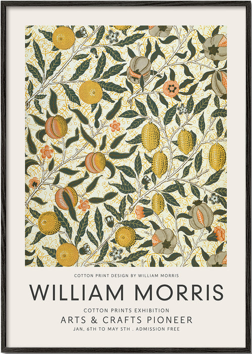 Plakat botaniczny z motywem owoców William Morris