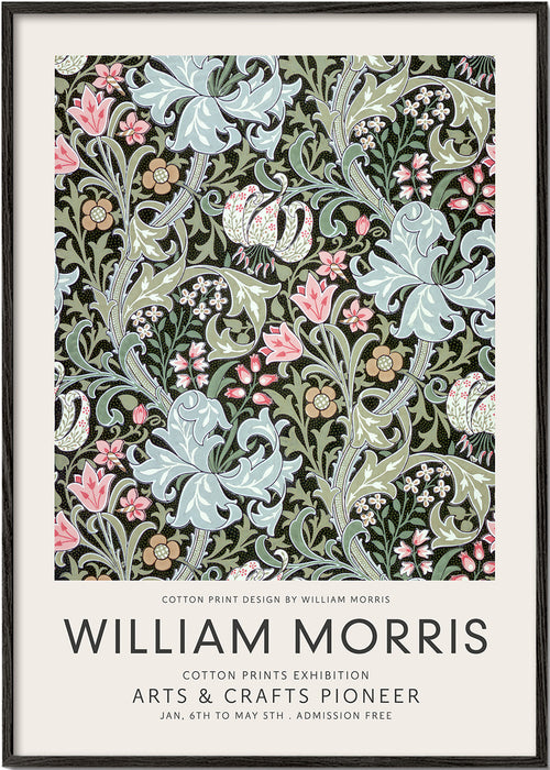 Plakat botaniczny William Morris wzór kwiatowy