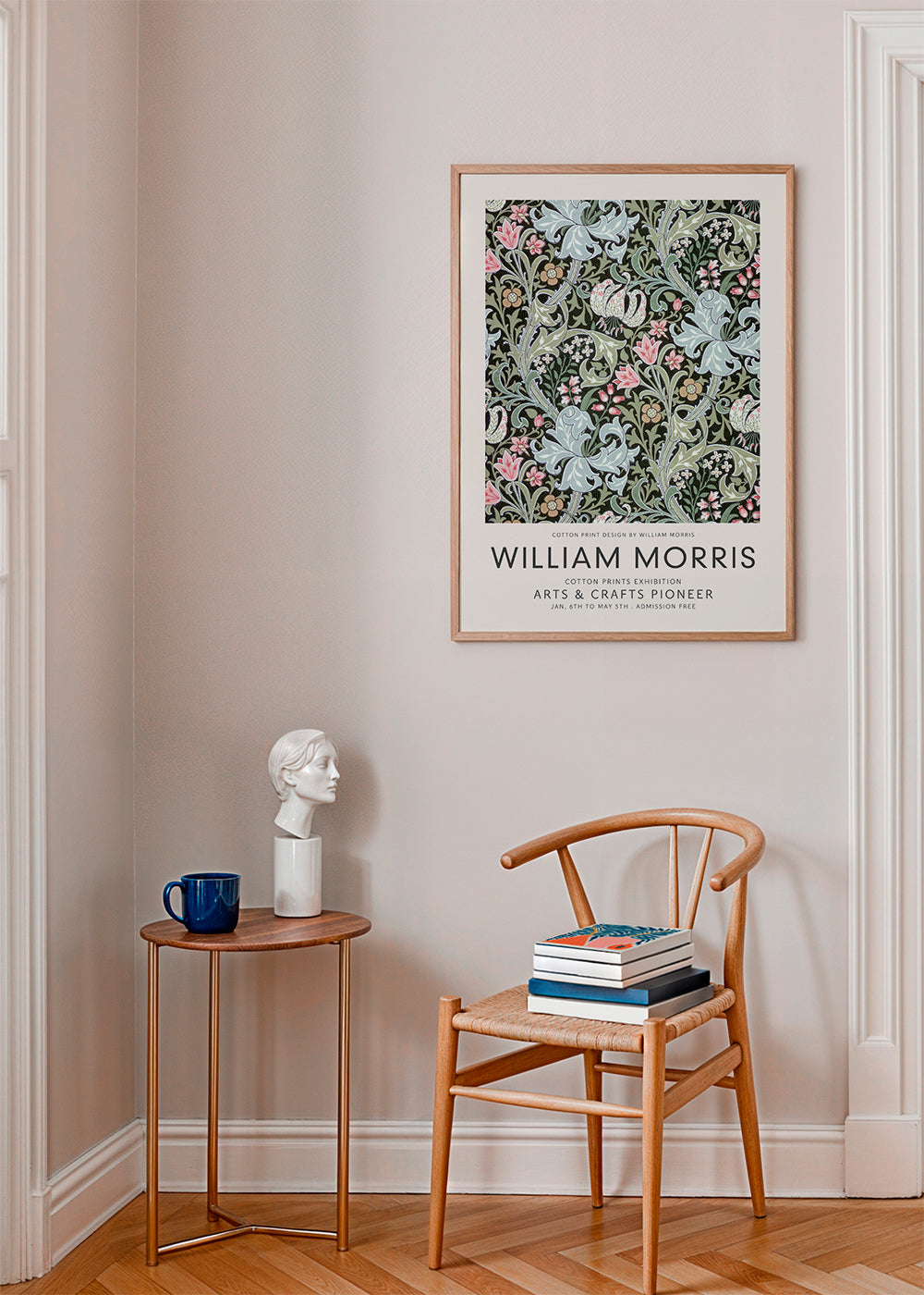 Plakat botaniczny William Morris wzór kwiatowy