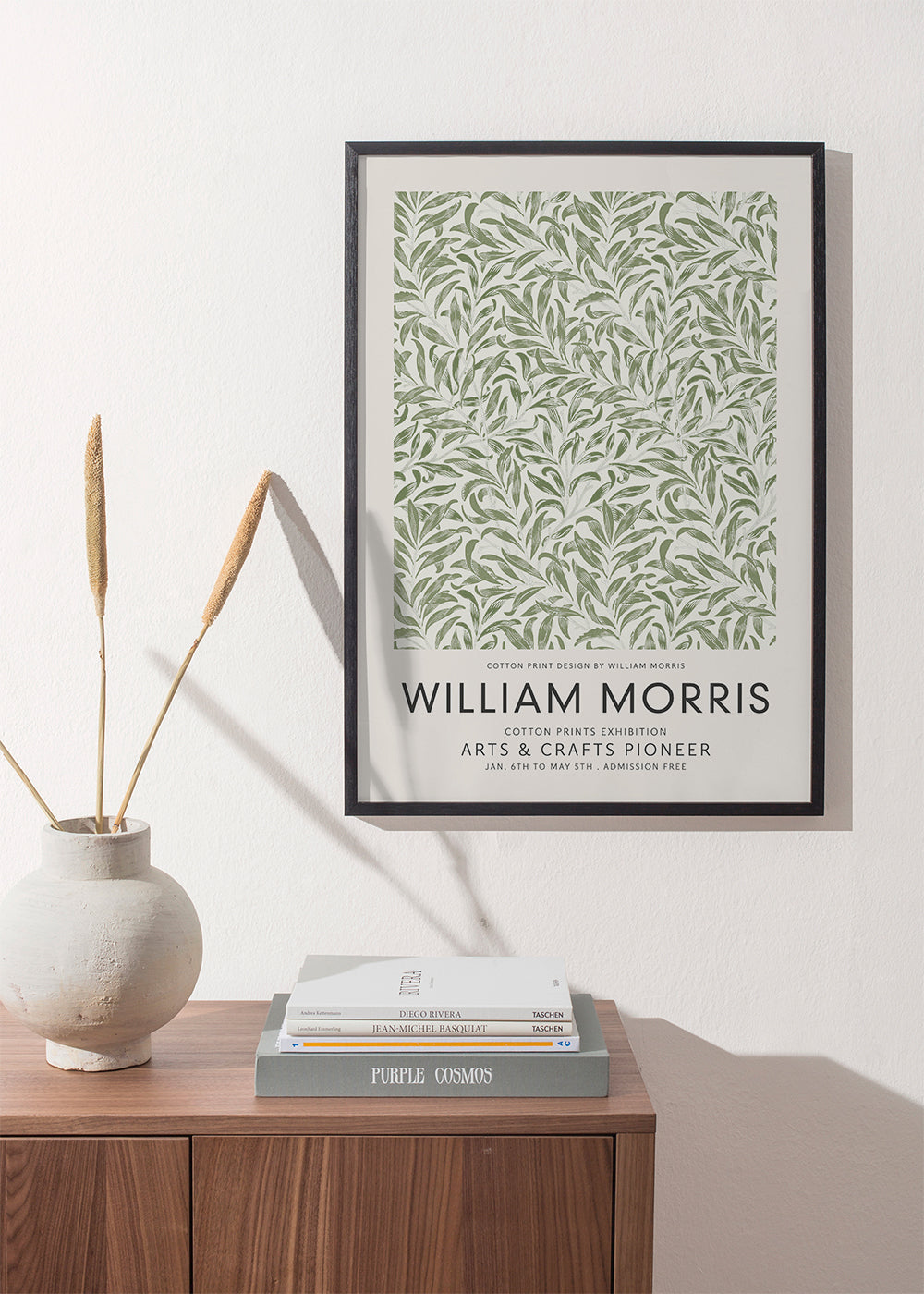 Plakat botaniczny William Morris z motywem liści