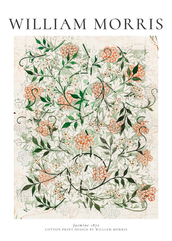 Plakat botaniczny z jaśminem William Morris