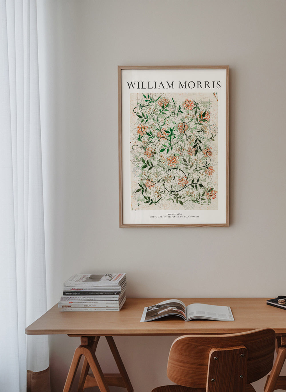 Plakat botaniczny z jaśminem William Morris