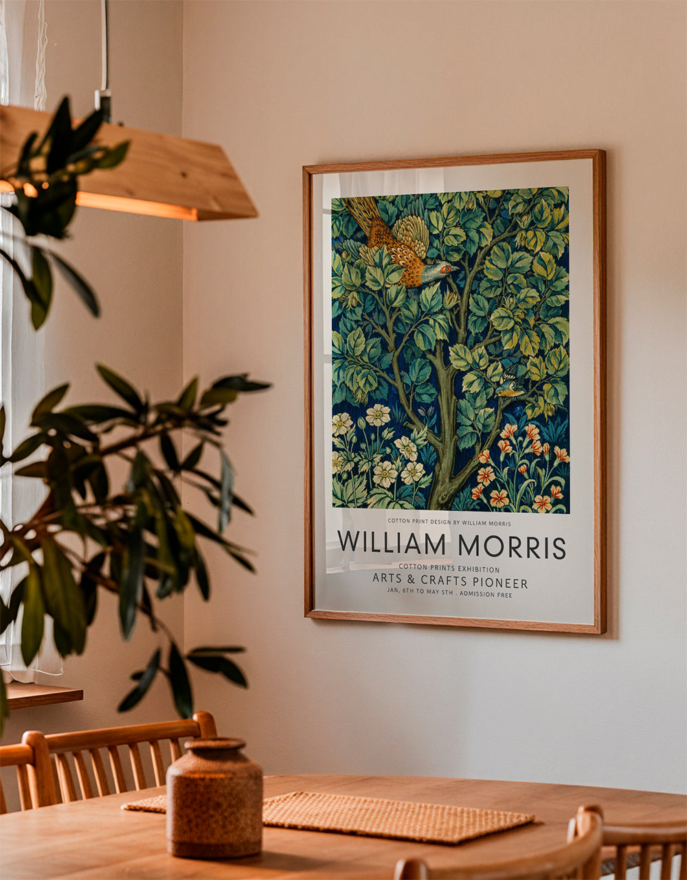 Plakat botaniczny William Morris bażant