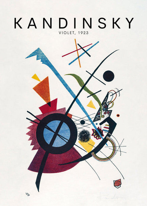 Obraz abstrakcyjny Kandinsky 1923 motyw geometryczny