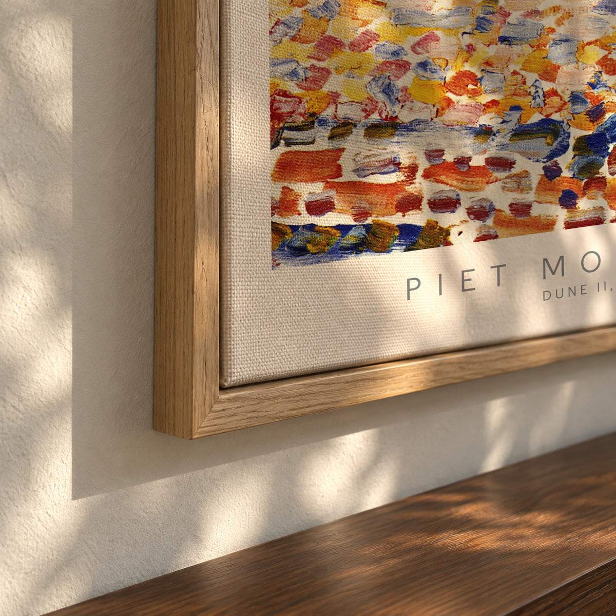 Piet Mondrian Dune II - Framed canvas detail