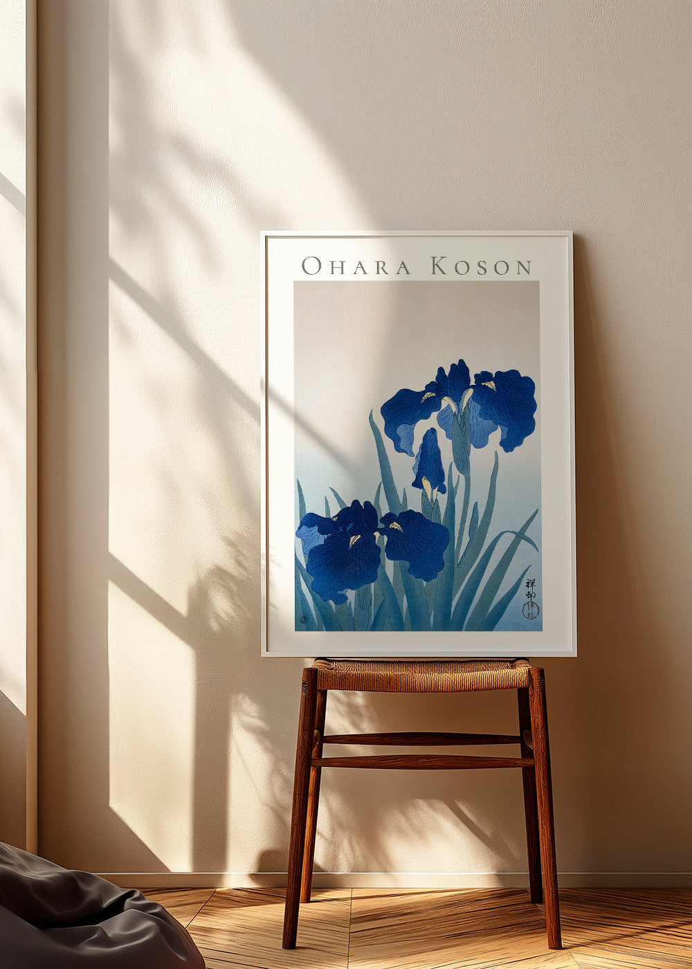 Plakat botaniczny niebieska irys