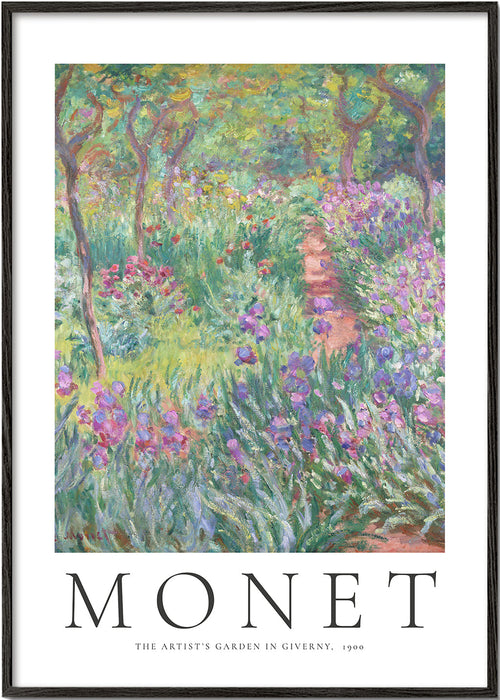 Plakat botaniczny: ścieżka irysów w Giverny