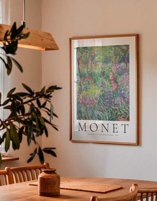 Plakat botaniczny: ścieżka irysów w Giverny