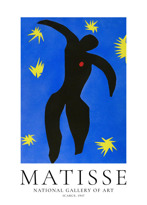 Ilustracja Matisse Icarus na niebieskim tle