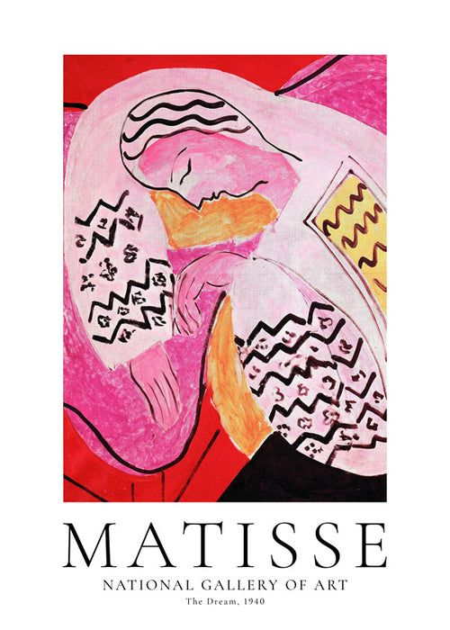 Ilustracja Matisse przedstawiająca śpiącą postać