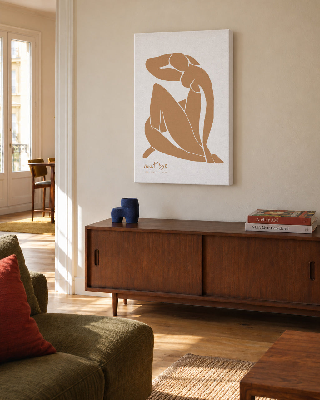 Henri Matisse NUDE - Unframed canvas in an interior