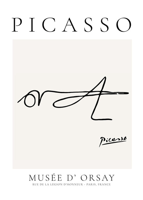 Obraz liniowy owad sygnowany Picasso