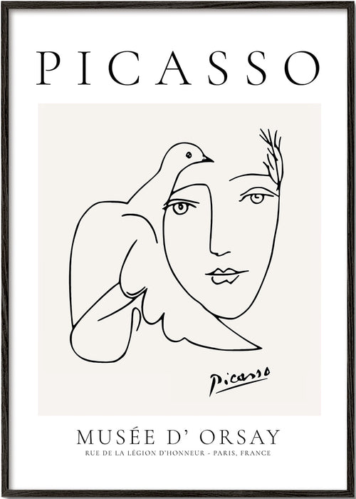 Ilustracja kobiety z gołębiem
