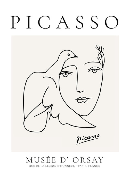 Ilustracja kobiety z gołębiem