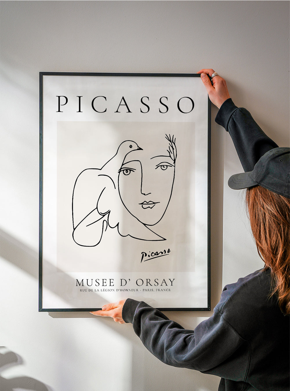 Ilustracja kobiety z gołębiem