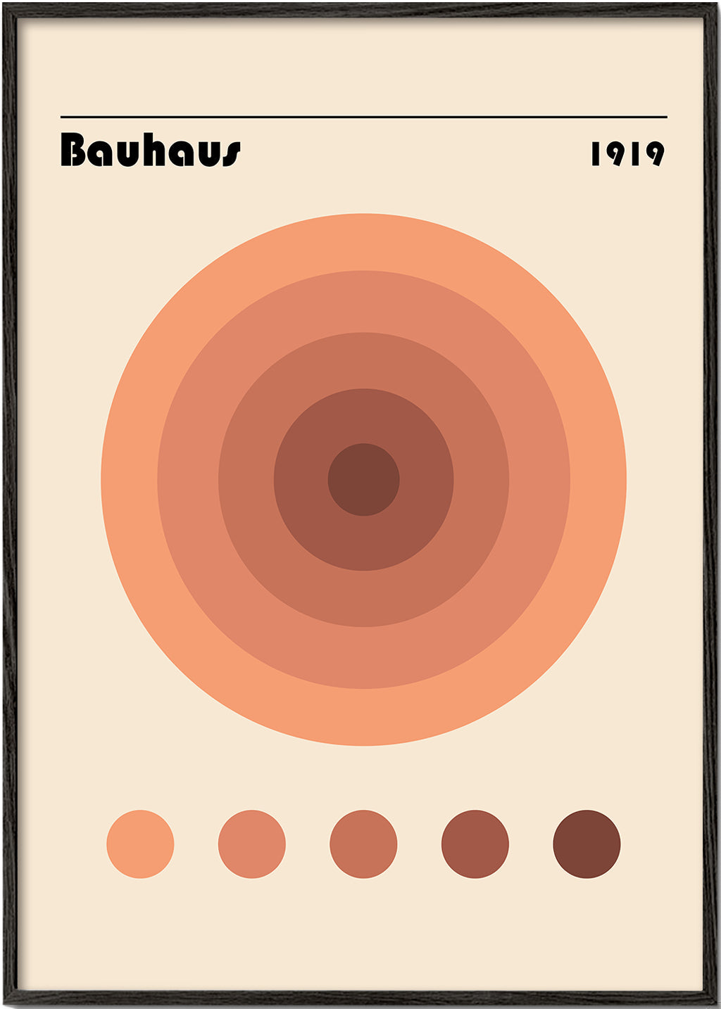 Plakat geometryczny Bauhaus kręgi