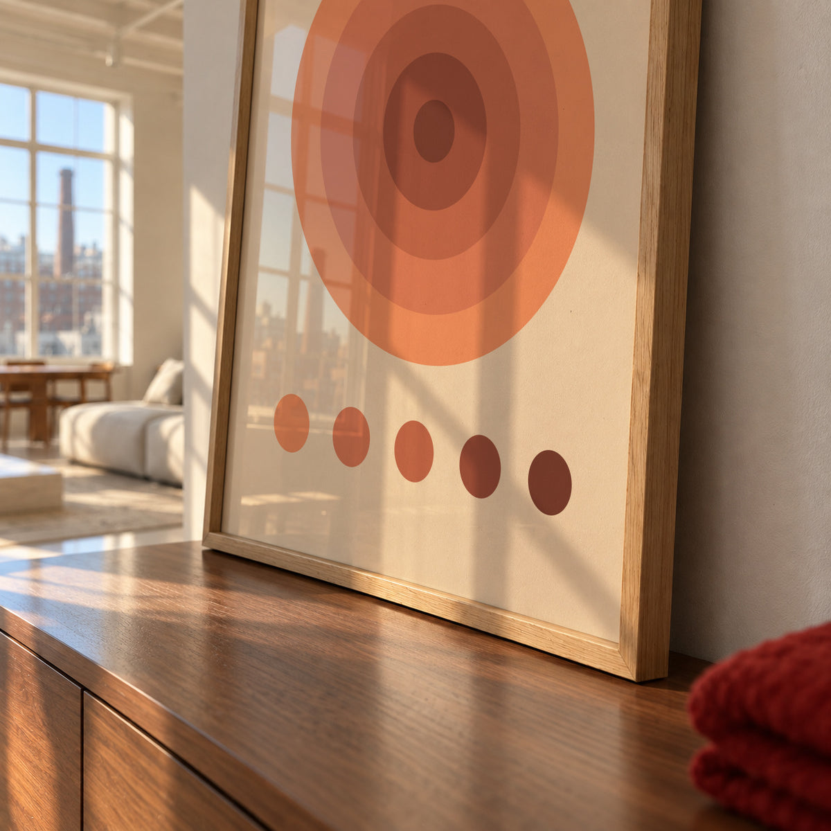 Bauhaus circles - Framed poster detail