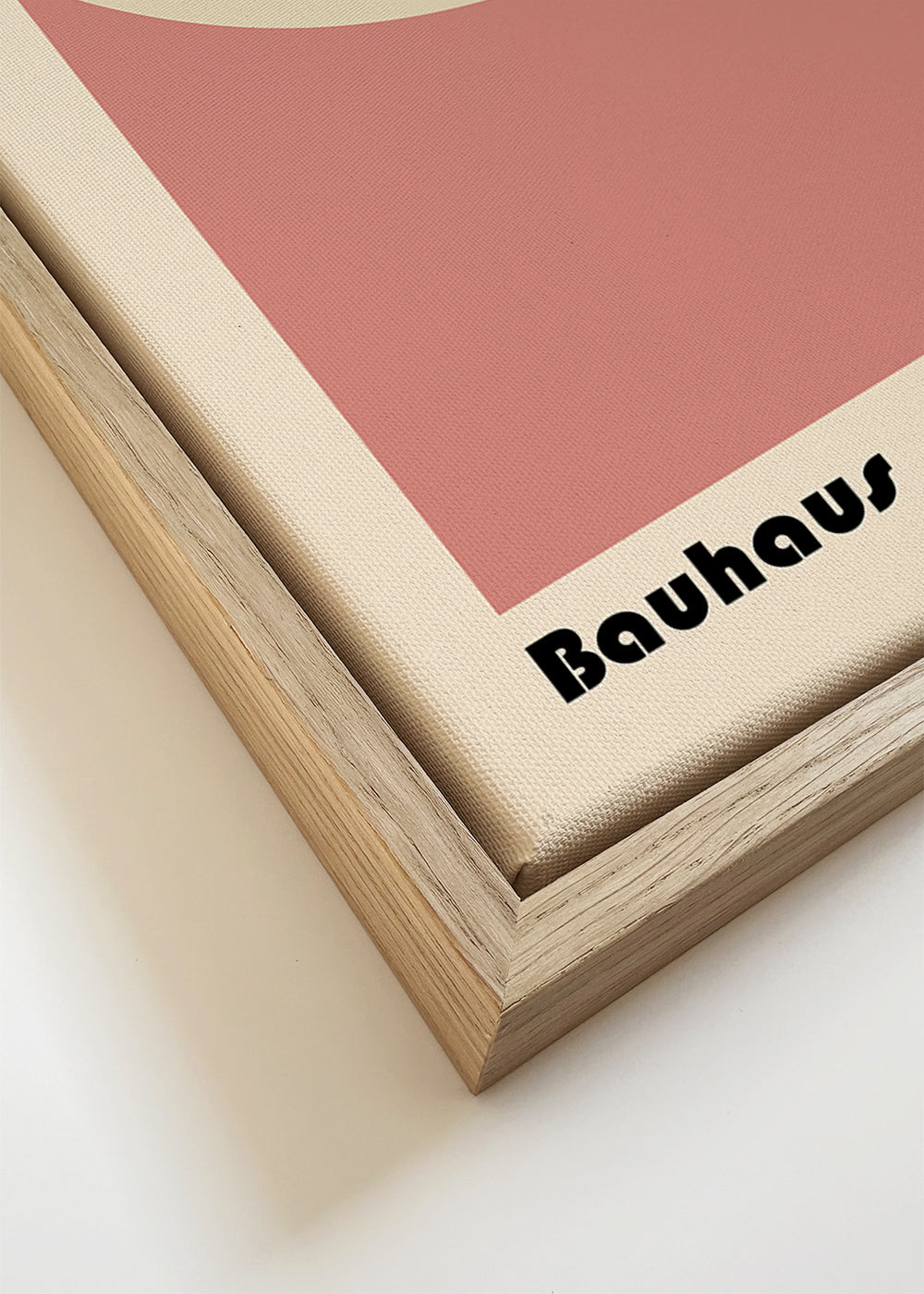 Plakat geometryczny Oko Bauhaus różowy