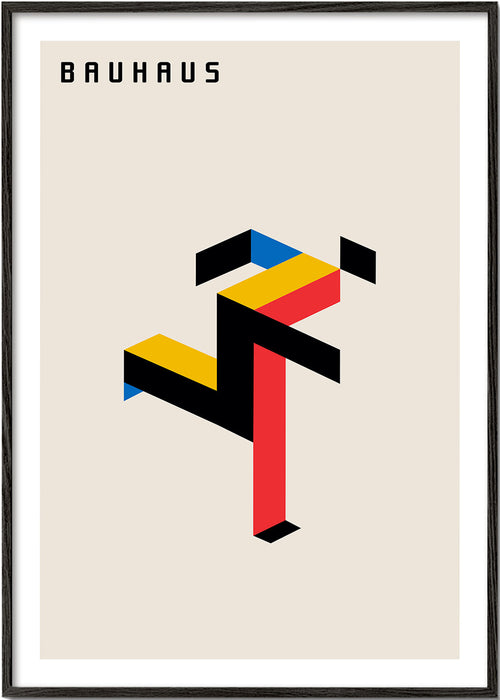 Plakat geometryczny Bauhaus izometryczny