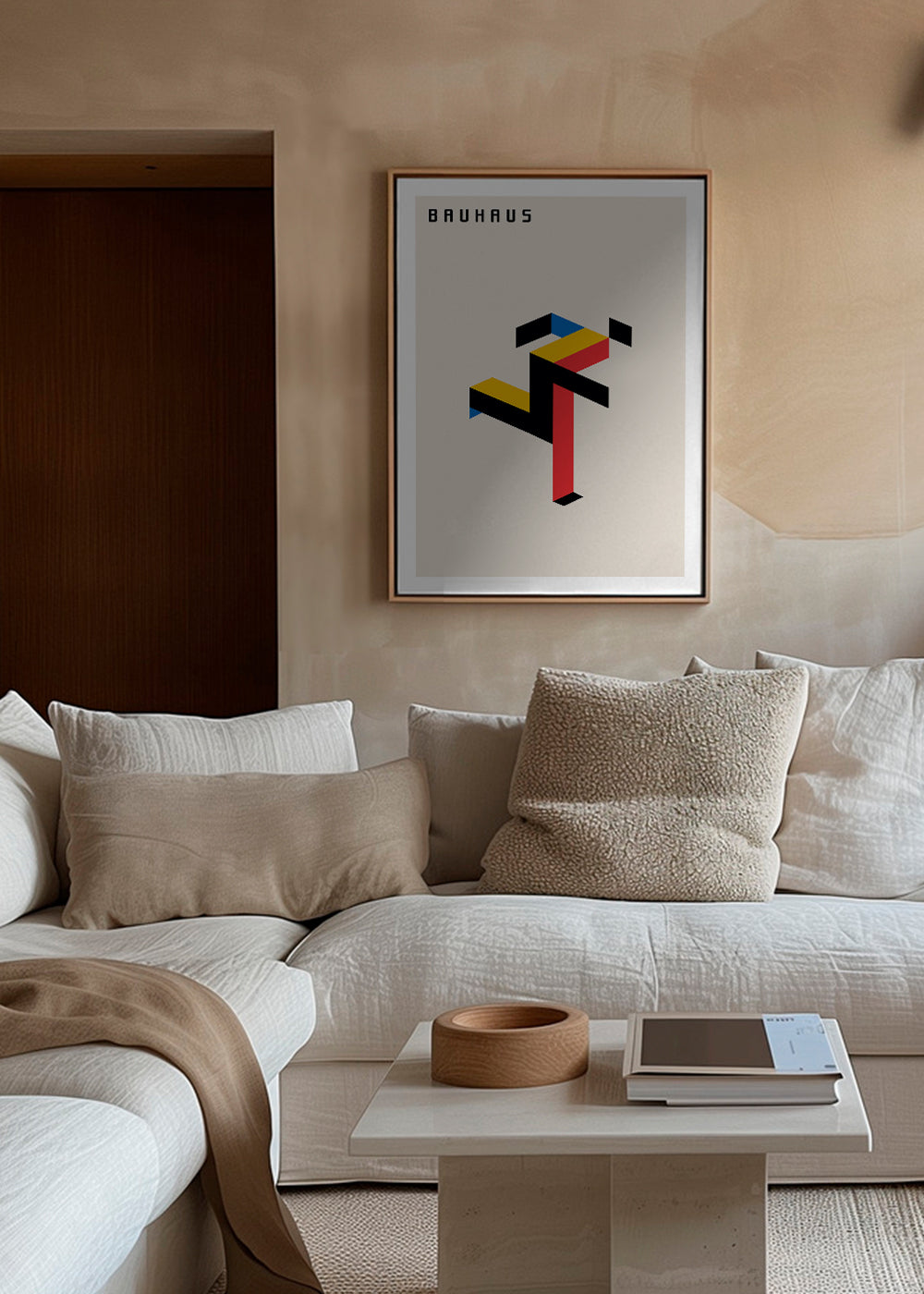 Plakat geometryczny Bauhaus izometryczny