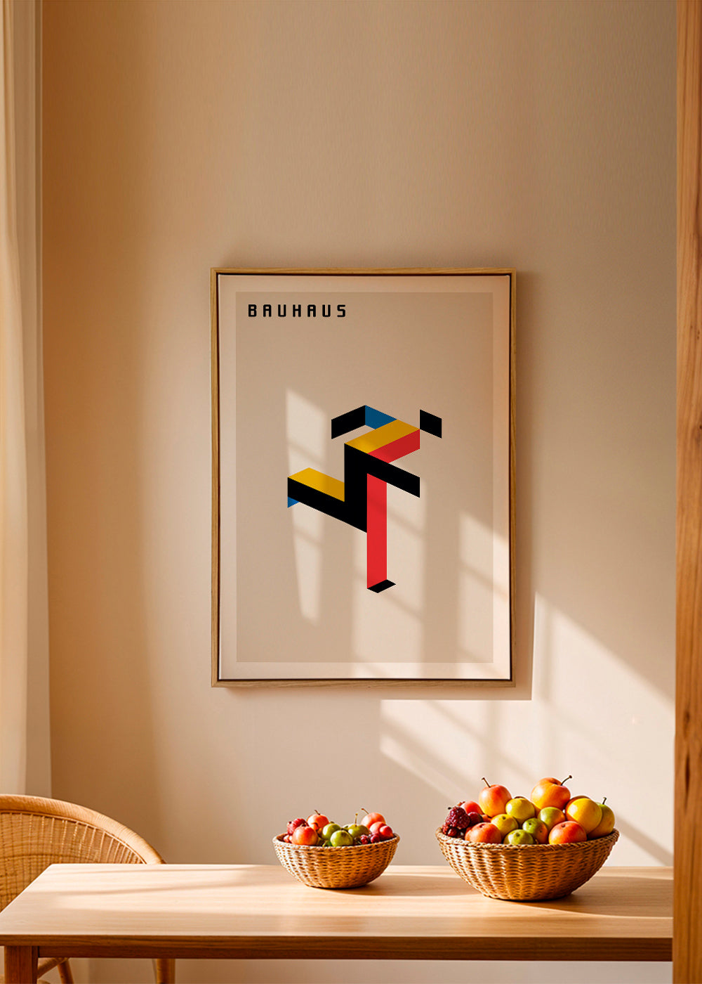 Plakat geometryczny Bauhaus izometryczny