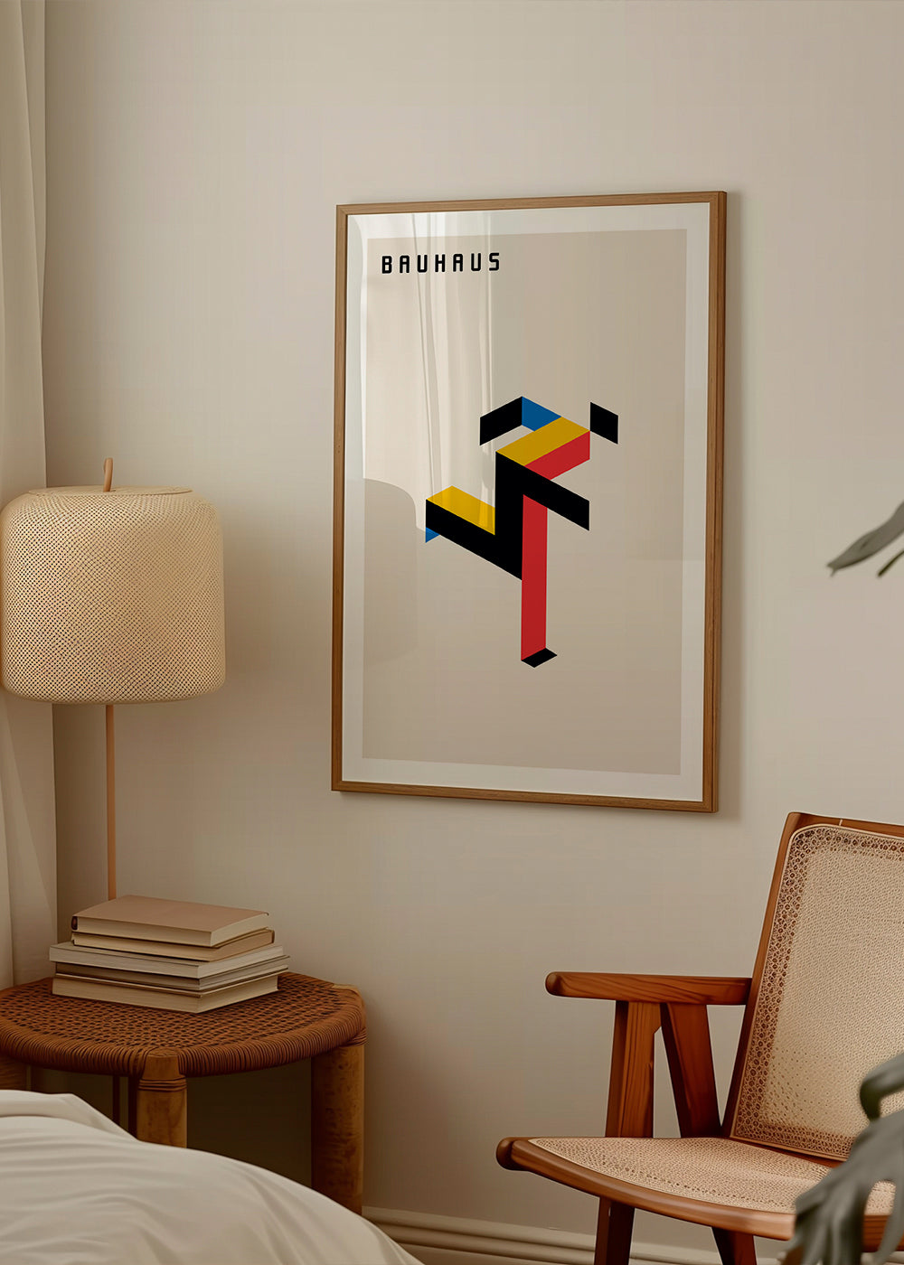 Plakat geometryczny Bauhaus izometryczny
