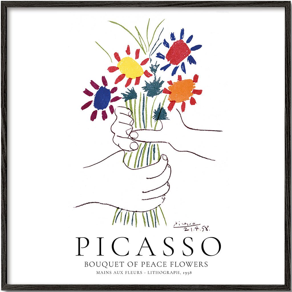 Plakat botaniczny: szkic bukietu kwiatów