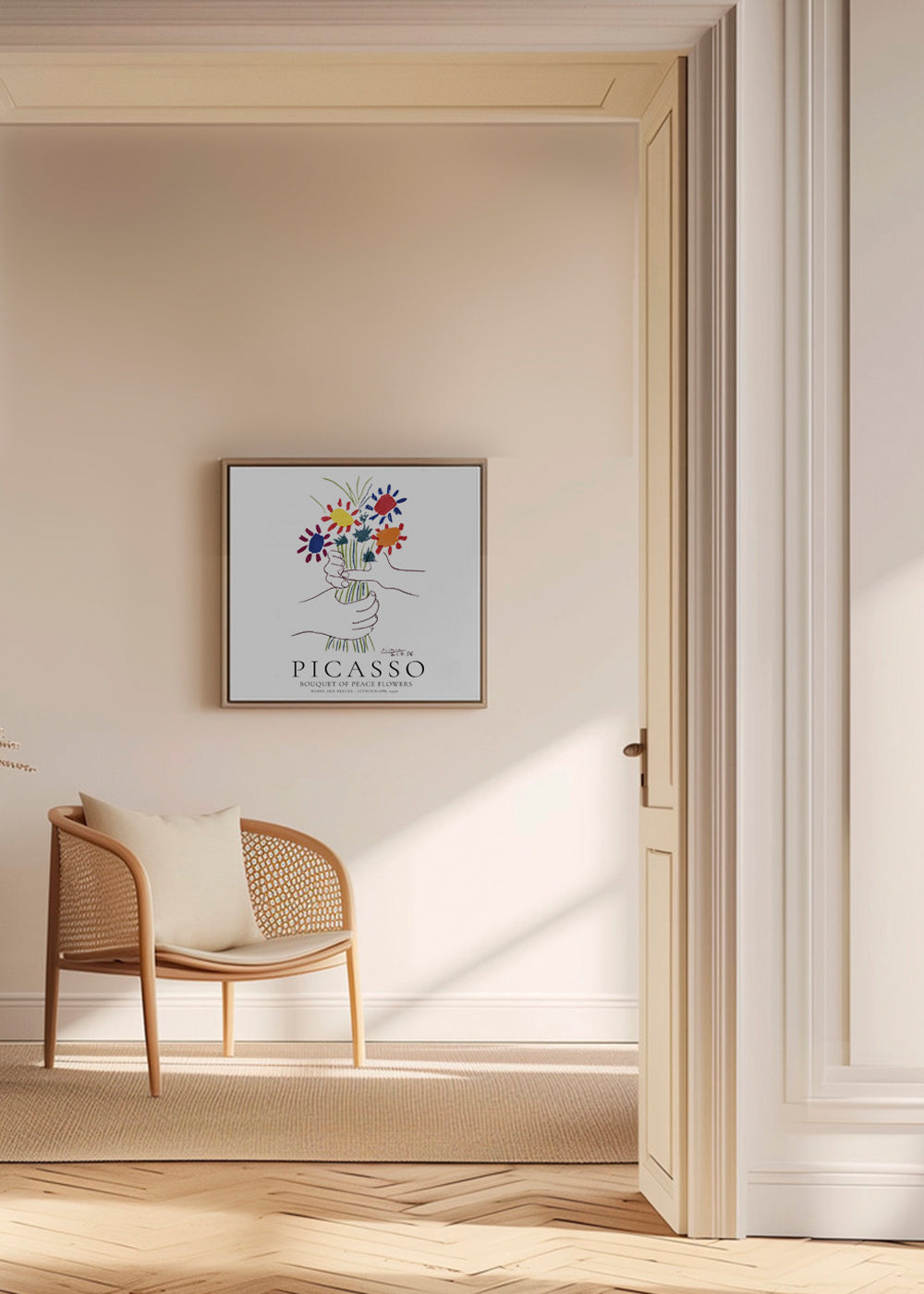 Plakat botaniczny: szkic bukietu kwiatów