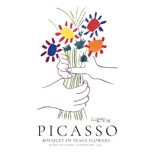 Plakat botaniczny: szkic bukietu kwiatów