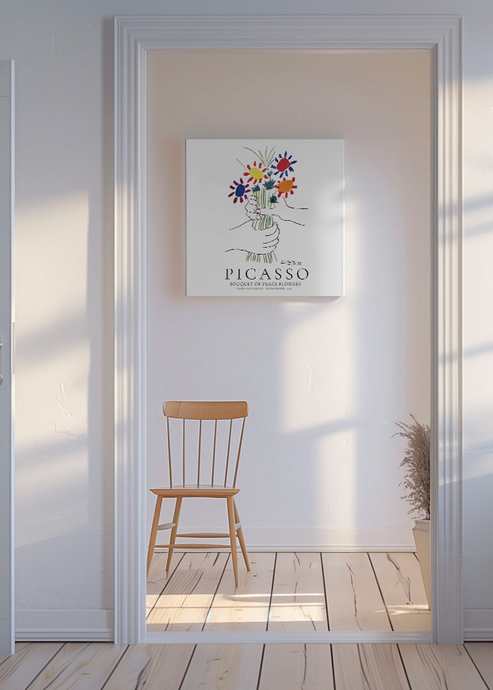 Plakat botaniczny: szkic bukietu kwiatów