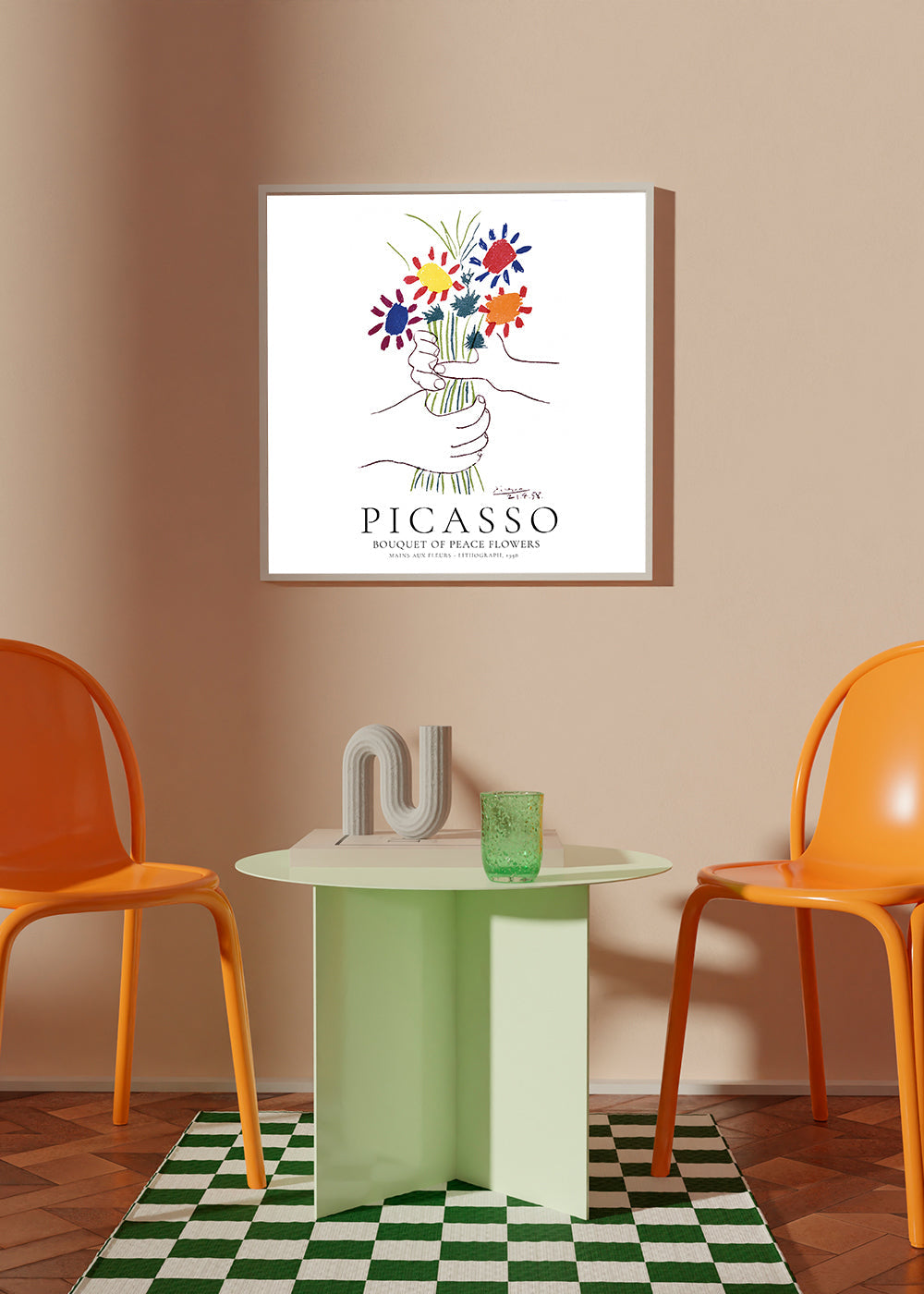 Plakat botaniczny: szkic bukietu kwiatów